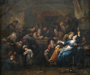 Merry Making in the Tavern by Circle of Richard Brakenburgh